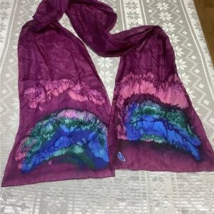 Silk Scarf Tie-Dye Handmade